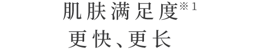 クリニック施術の満⾜感を もっと早く、もっと⻑く。