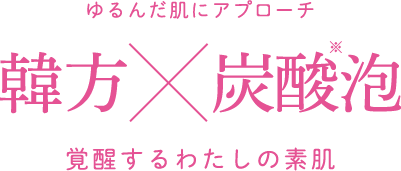 ゆるんだ肌にアプローチ 韓方✕炭酸泡 覚醒するわたしの素肌